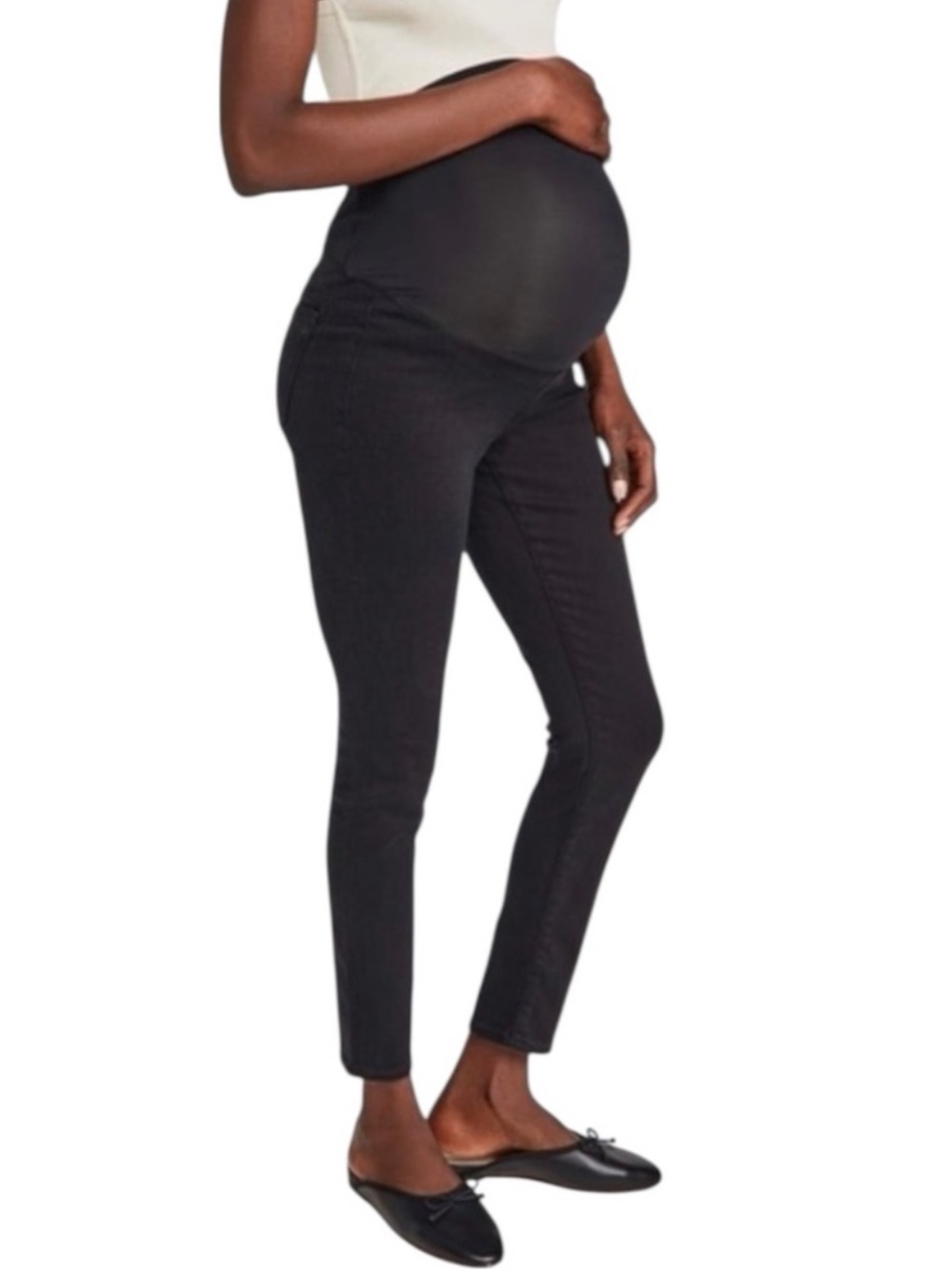 Madewell Maternity Black Over The Belly Skinny Jeans